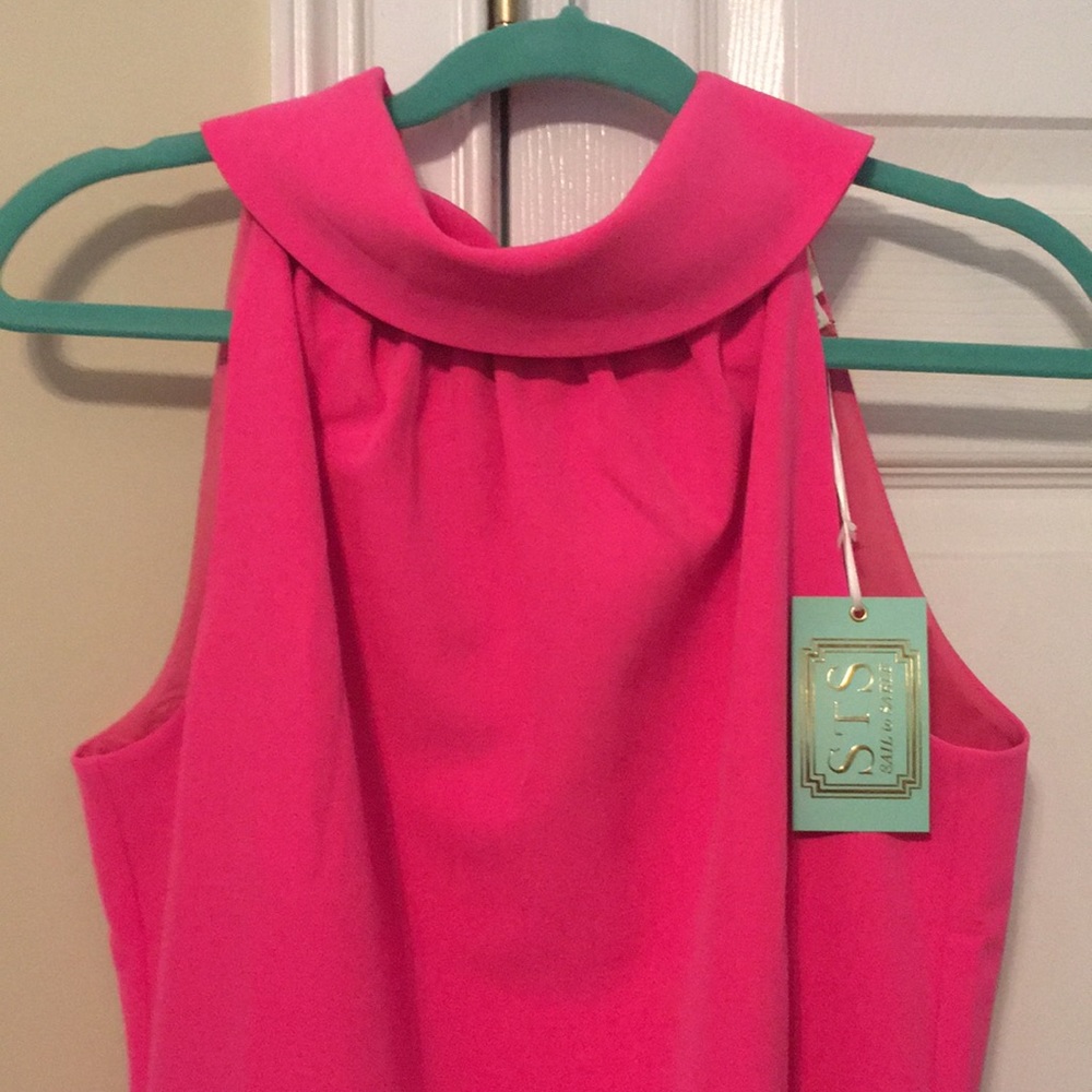 Sail to Sable Dress, Hot Pink, Fully Lined